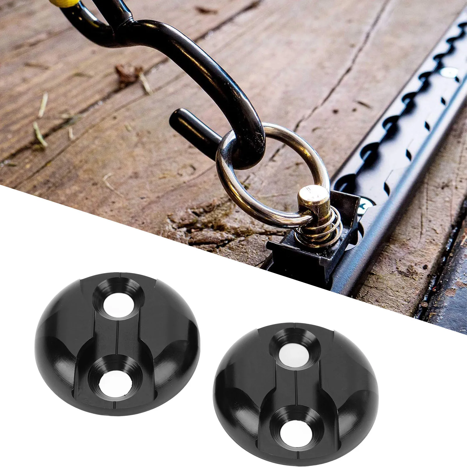 Pair of Airline Rail Lashing Point Plate Aluminium Alloy Tie Down Anchor Point for Airplane Motorhomes Ambulances