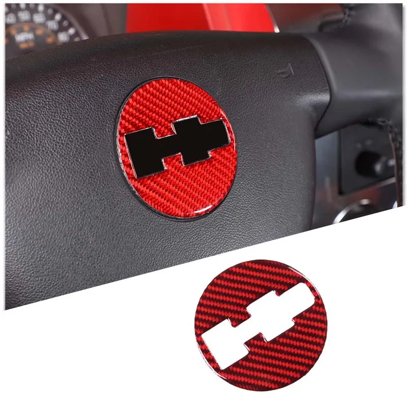 

Soft carbon fiber Car steering wheel logo circle Trim For Hummer H3 2005-2009