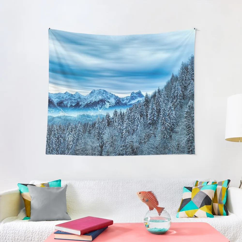 

surreal enchanted forest mountian side mystery Tapestry Wall Decoration