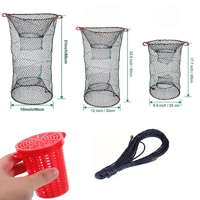 Folded Fishing Bait Trap Crab Trap Bait Lobster Crawfish Shrimp Portable Folded Cast Net 3
