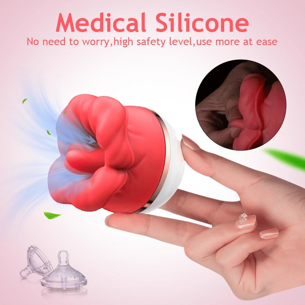 Tongue Masturbator Vaginal Vibrators Clitoris Vibrator Clit Sucking Vibrator Female Sex Toys Tongue Vibrator Rose Sucking Vibrator Vibrator Sex Toy Rose Sucking Licking Vibrator For Women Clitoris Nipples Stimulator Vagina Masturbators Massager Silicone Female Adult Sex Toys
