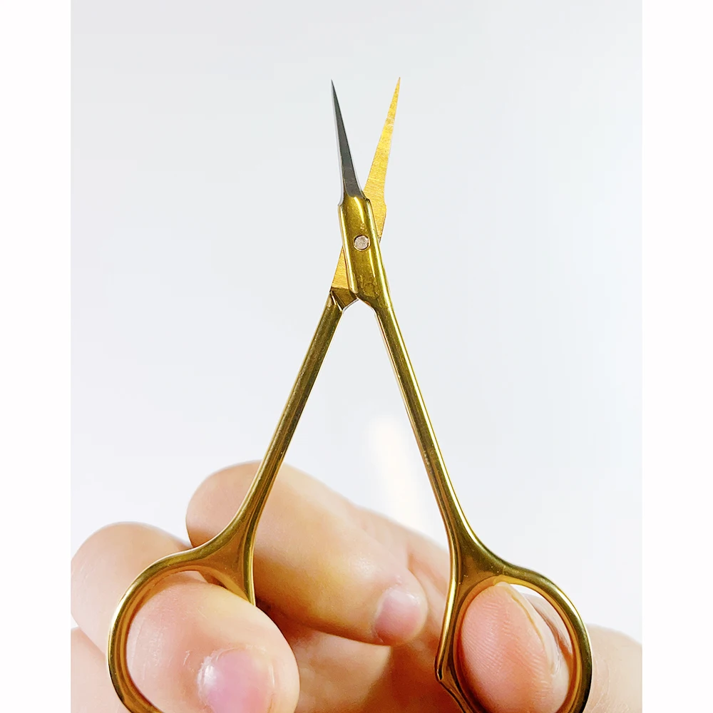 Stainless Steel Cuticle Scissors with Extra Fine Curved Blade