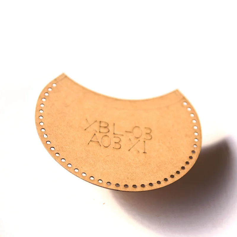 Sewing pattern DIY handmade glasses case kraft paper leather craft template 17x17.5cm