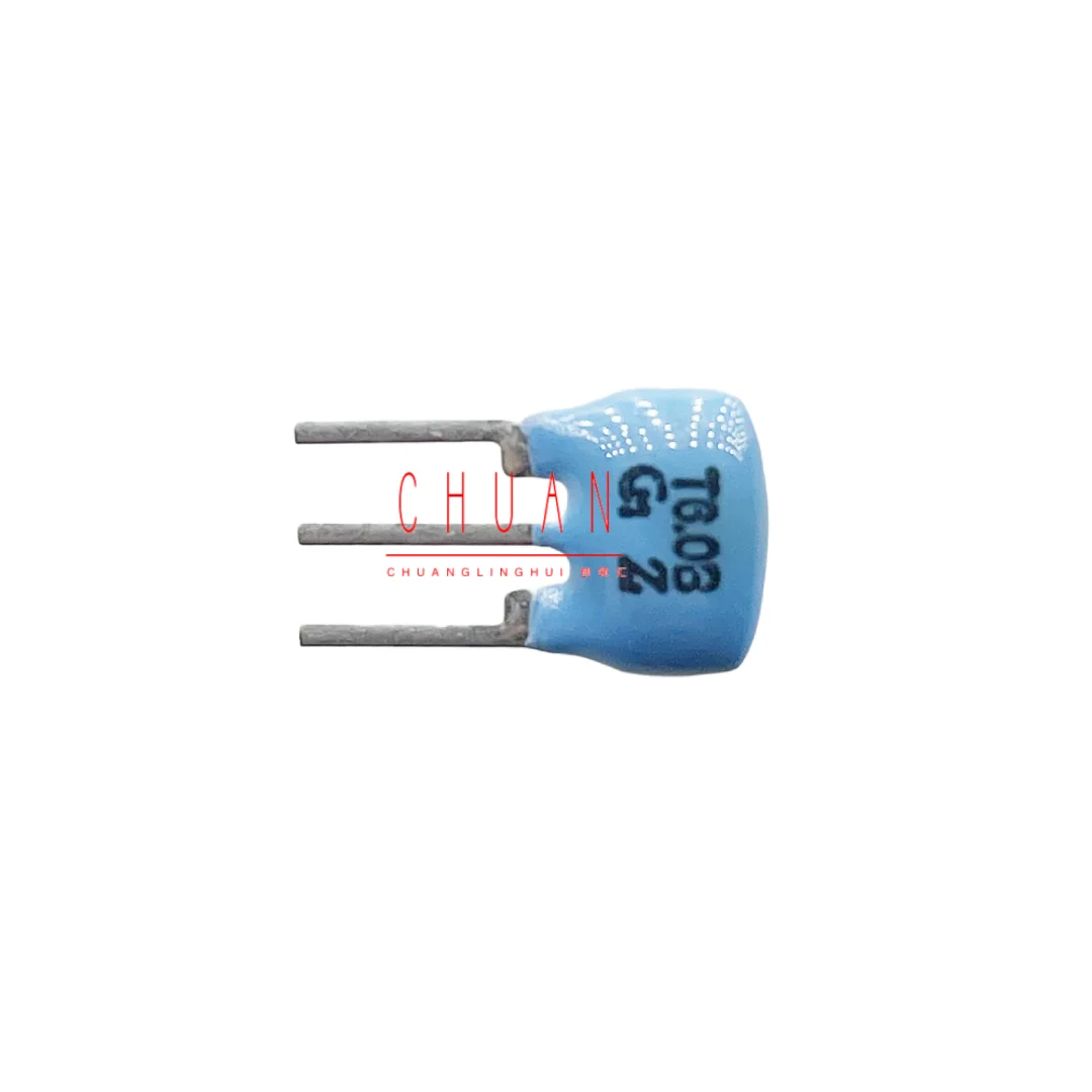 50pcs/TPS6.0MB 수입 세라믹 노치 필터 T6.0MB 6.000MHZ 6MHZ 블루 스트레이트 인서트 3 핀