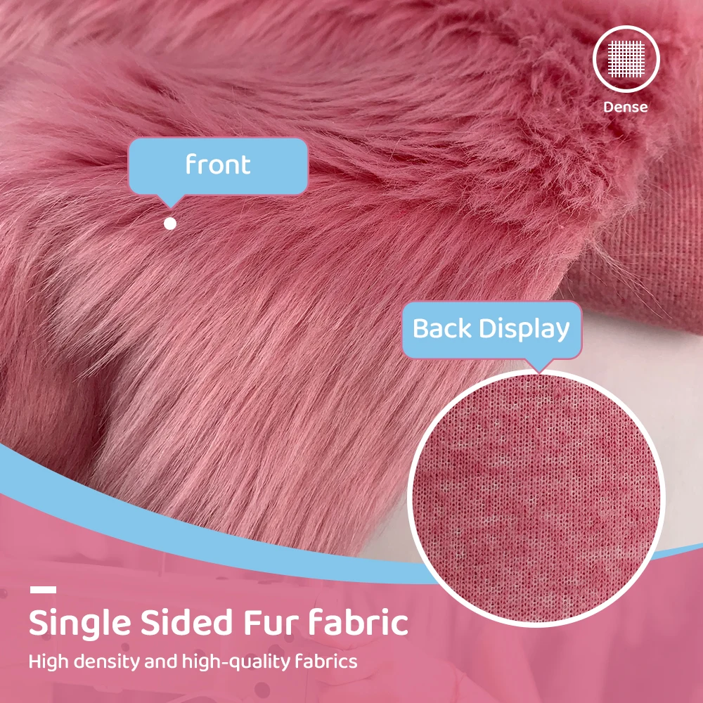 Luxurious Faux Fur Fabric - Medium Thickness, 2.5cm Long Pile, 30x50cm, Ideal for Cosplay and Creative Projects