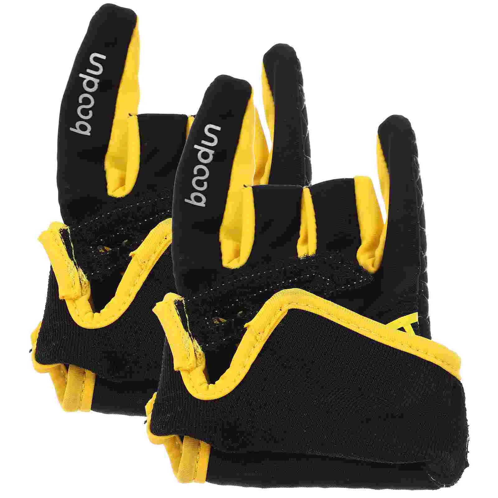 1 Pair of Bowling Left and Right Hand Professional Breathable Anti- Elastic Sports Gloves for- Size/  ( Yellow )