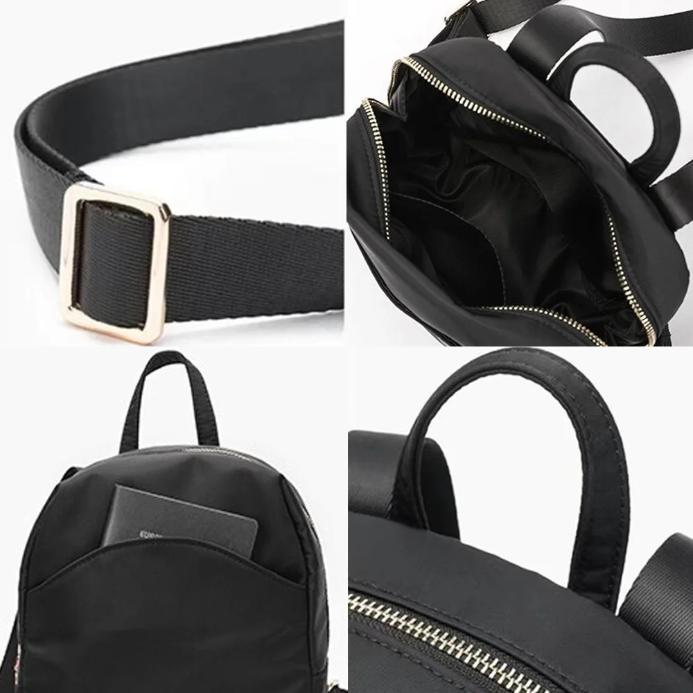 Women Backpacks for Girls Casual Small Daypack Black Fashion Bear Letter Printing Rucksack School Bags for Girl's Backpack