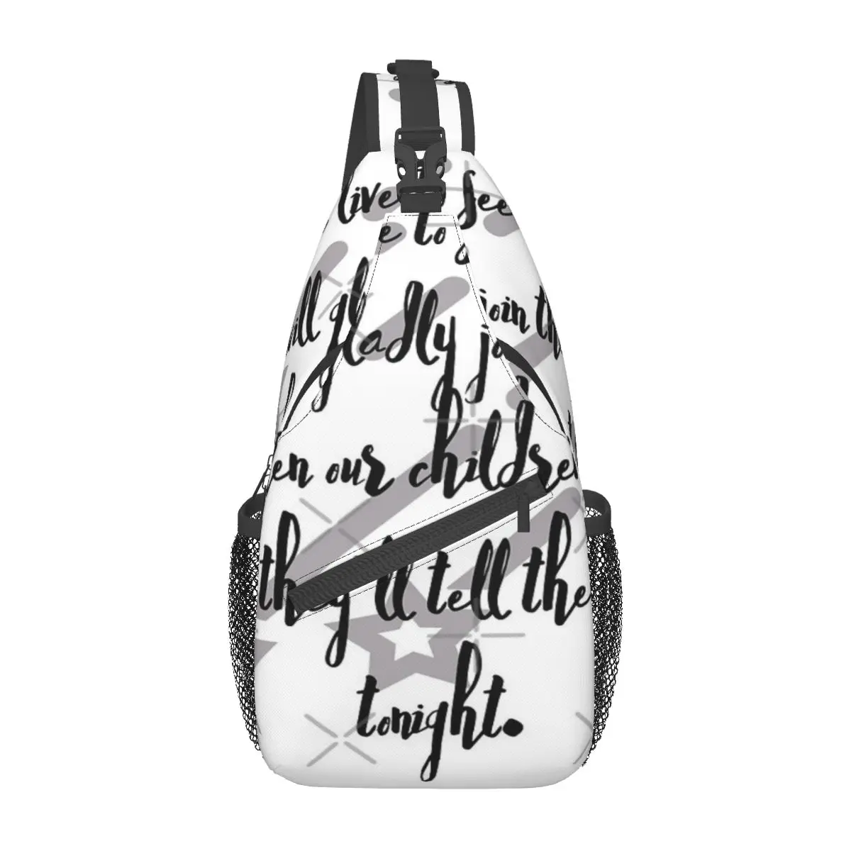 

I May Not Live To See Our Glory Chest Bag Trendy With Zipper Mesh Bag Out Cross chest bag Customizable