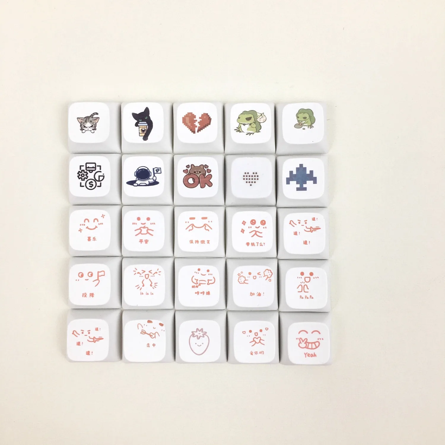 20PCS-SET-random-Sent-Keycaps-PBT-XDA-1U-Personalized-Pattern-Key-Cap ...