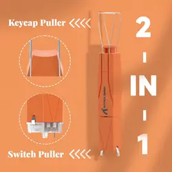 Dual-Function Keycap and Switch Remover for Mechanical Keyboards, Effortless Removal Tool (Orange)