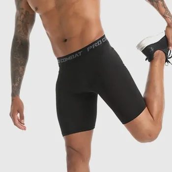 Men's Leggings Compression Pants Sports Leggings Basketball Quarter Shorts Quick Drying Running Training Stretch Fitness Pants
