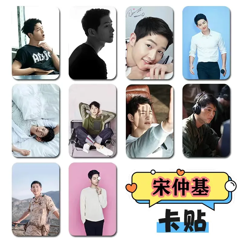 Song Joong Ki HD Poster Card Stickers 10PC/SET Korean TV Descendants of The Sun Drama Stills Photo Bus Meal Phone DIY Decor
