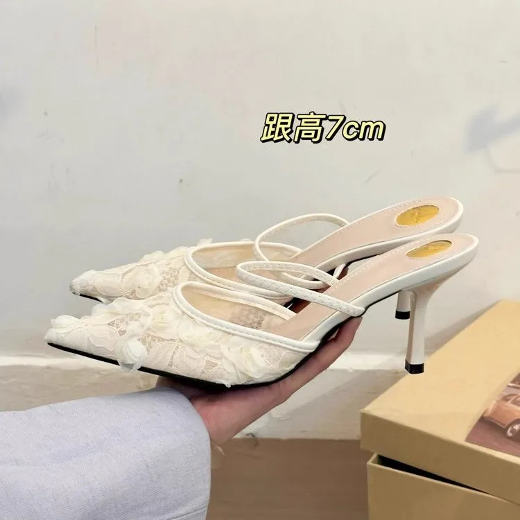 الفاخرة مصمم الأبيض النساء مضخات الزفاف شبكة مطرزة...