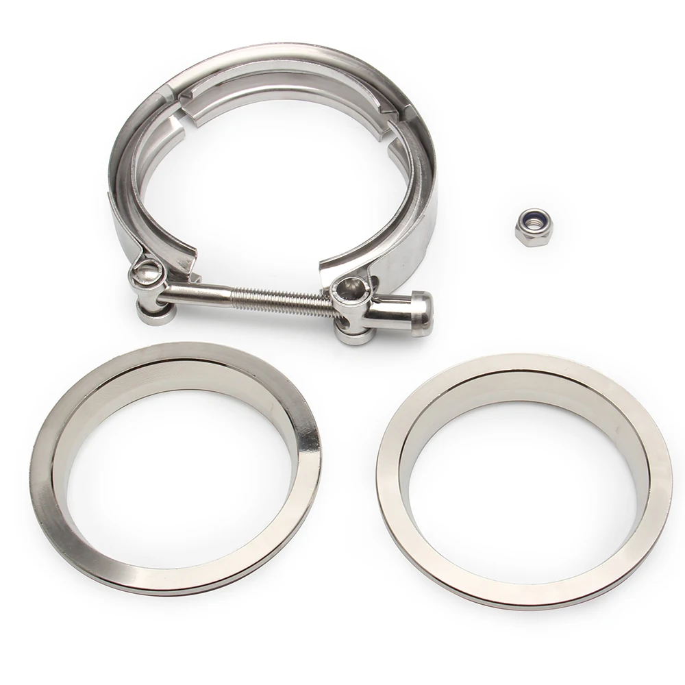 V-Band Clamp 2" 2.5" 3" 3.5" 4" Flange Male Female Fit Exhaust System Turbocharger Downpipe Muffler