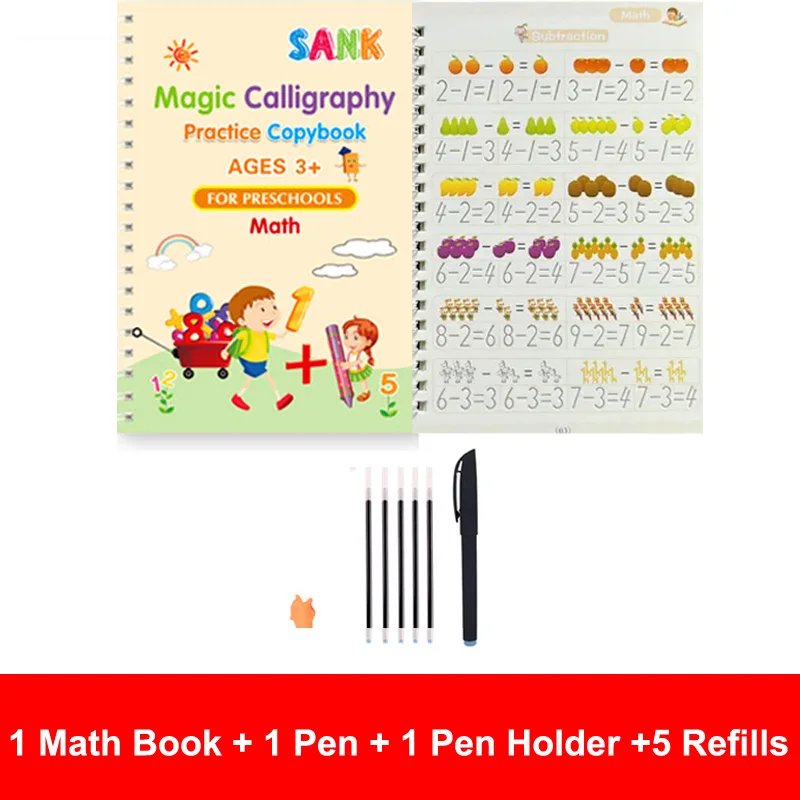 Children's Reusable Magic Calligraphy Practice Book