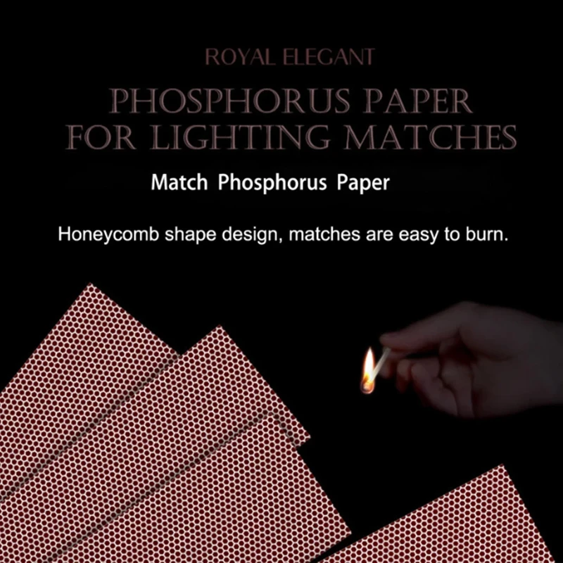 Matchstick Striker Sticker DIY Rectangle Adhesive Matches Skin Flame Paper Phosphorus Sheet for Aromatherapy Candle match striker