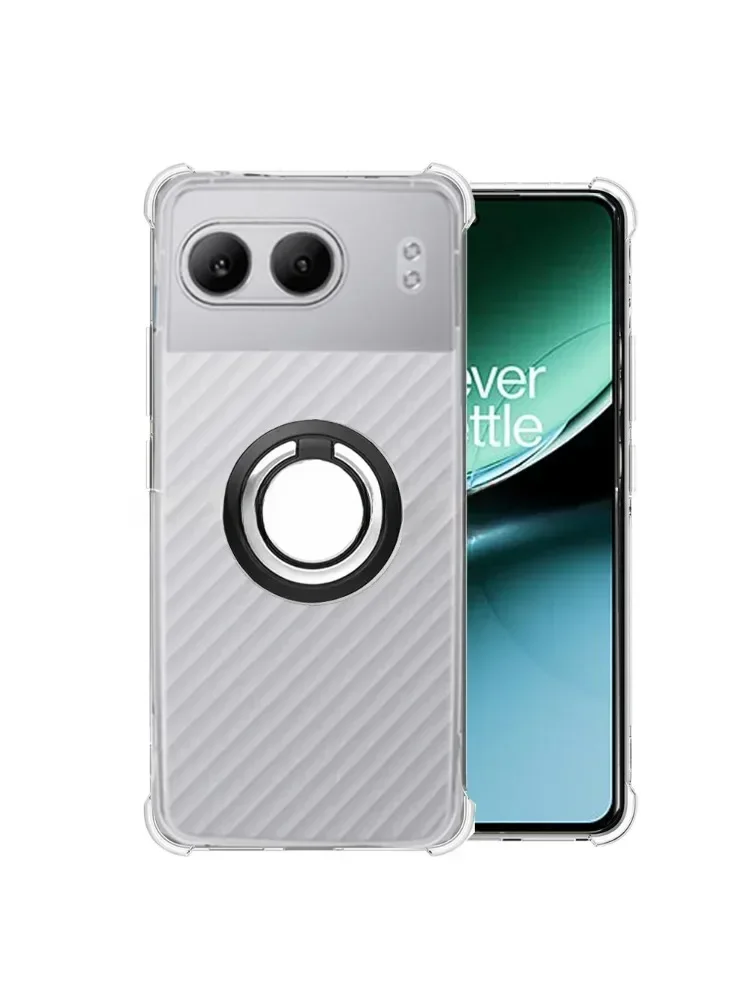 Transparent Silicone Case with Magnetic Ring Stand and Shockproof Airbag Protection
