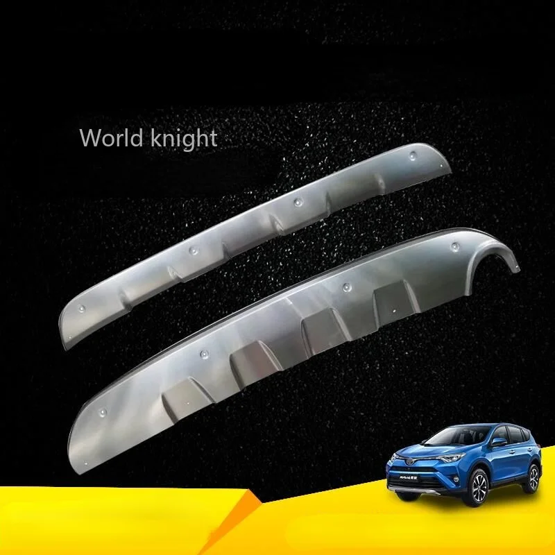 

2pcs For Toyota RAV4 Rav-4 2020 2021 Front Rear Skid Plate Stainless Steel Bumper Guards Front and Rear Bumper Board Protector
