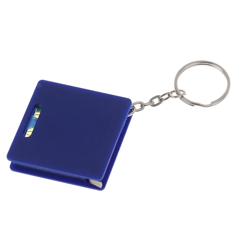 Tape Measure Measuring Tape Measuring Ruler 1M Mini Tape Measure Keychain With Horizontal Bubble Plastic Portable Retractable Ruler Centimeter/Inch Tape Measure 4.3*4.3*1cm