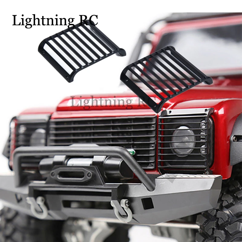 

2 шт. Защитная металлическая передняя фара TRX4, защитная крышка фары, решетка для 1/10 RC Crawler Car Trxas TRX-4