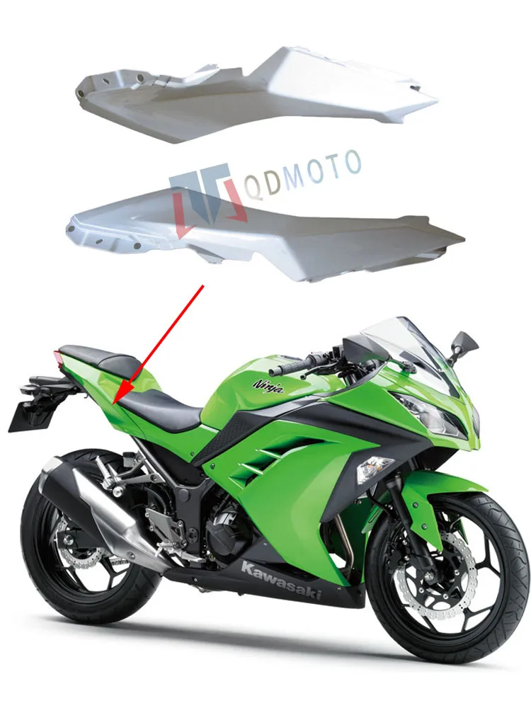 Examinar detenidamente Dependencia Cuestiones diplomáticas Cubierta lateral trasera para motocicleta, carenado de inyección ABS, sin  pintar, para Kawasaki Ninja 300, 250R, EX300, ZX300, 2013-2017 _ -  AliExpress Mobile