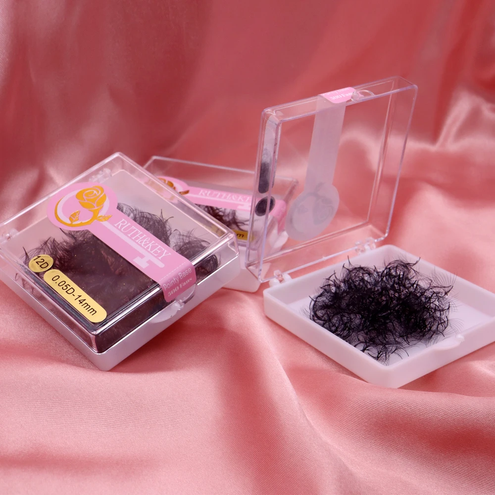 3D-14D Sottile Base A Punta Stelo Affilato Premade Russian Volume Fans Faux Mink Extension Ciglia Trucco Cilios 500 Fans Premade Fans