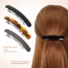 3 Pcs Hairpin Clips Snap Barrettes Spring Metal Women Accessories Stainless Steel Styling Women's Cute 2