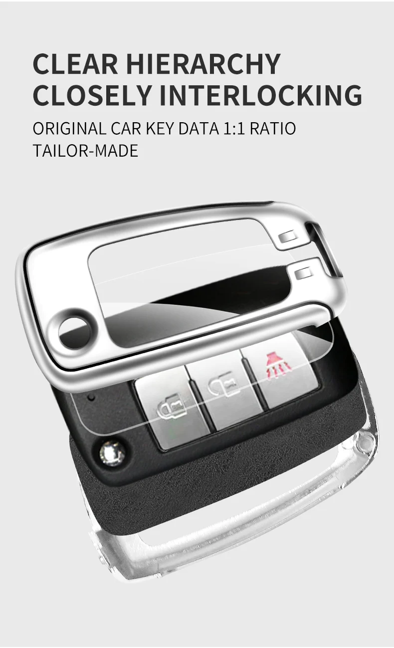 Custodia per chiave a scatto per auto in pelle di metallo Shell per Nissan Qashqai J11 X-trail Murano MAXIMA ALTIMA Juke Protector Fob accessori - S0e70a7afaf054151a5cae55d5754c636g