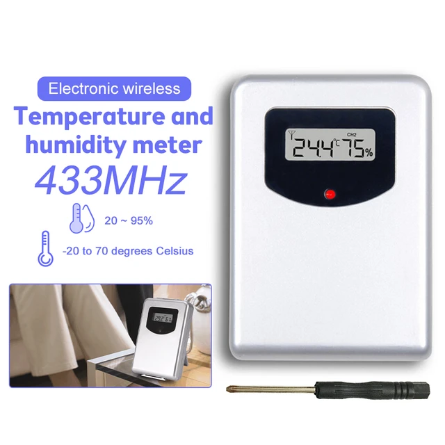 Simple Deluxe Digital Thermometer and Humidity Gauge with Remote