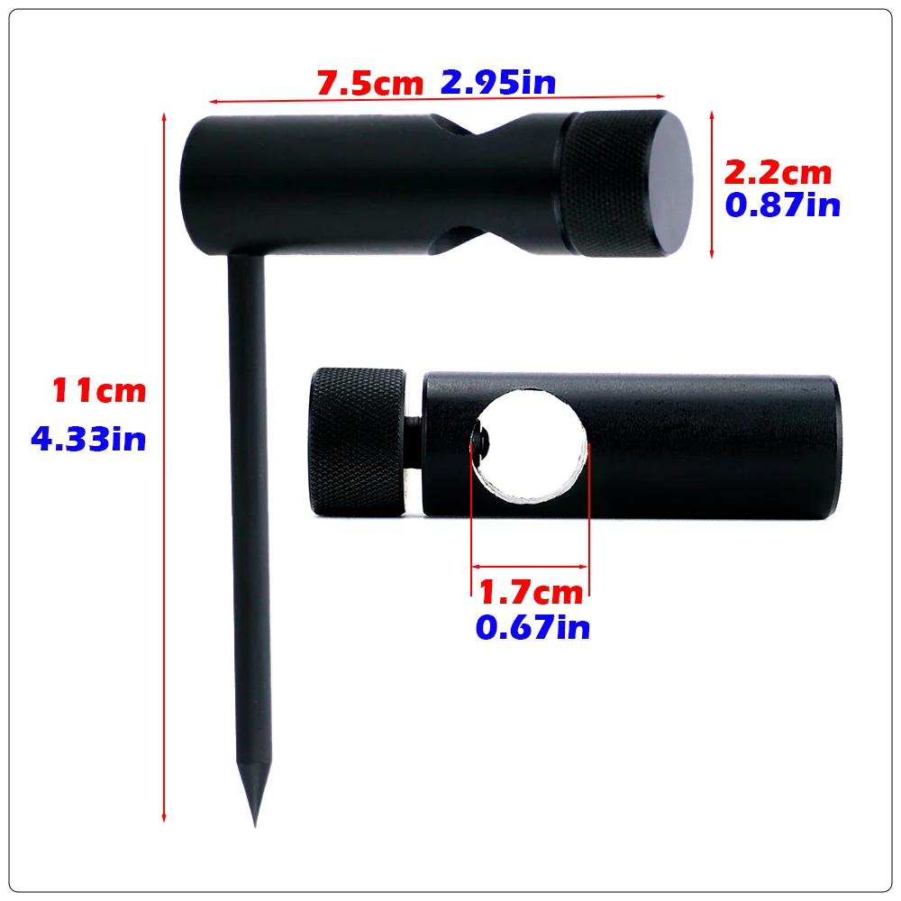 Hirisi Aluminium Karpfen Angeln Bankstick Halter Stabilisator Ständer Einstellbare Höhe für Angelrute Pod Angelgerät Zubehör – Detail 2