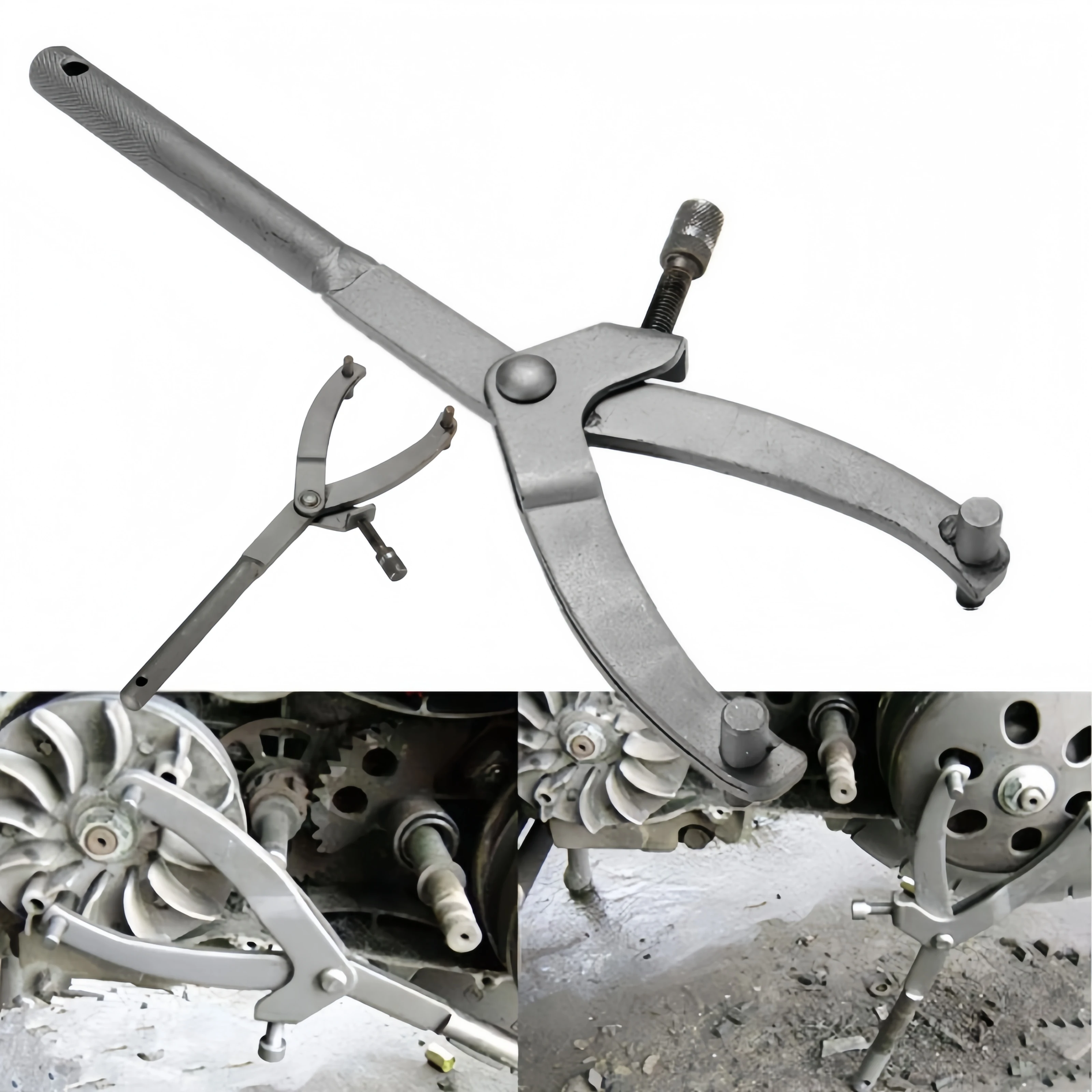 Y Type Flywheel Wrench Variator Clutch Removal Tool Universal Flywheel Holder Pulley Spanner For Scooter Moped Motorcycle ATV