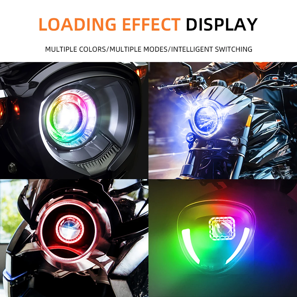 1.5/3 인치 자동차 12V LED 라운드 스퀘어 천사 눈 조리개 주간 러닝 라이트 헤드 라이트 자동차 오토바이 링 조리개 장식 조명