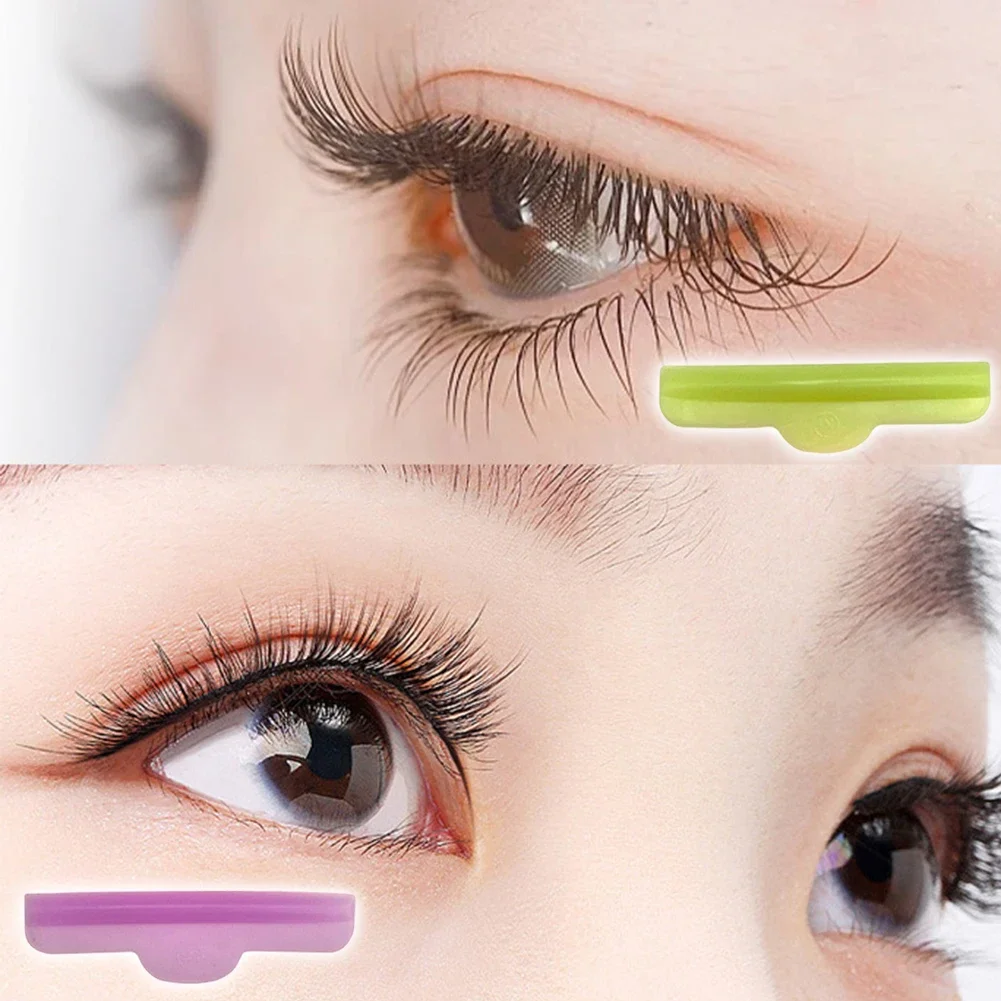 재사용 가능한 실리콘 속눈썹 롯드 쉴드 5쌍, 속눈썹 펌 패드 (래쉬 라미네이션 및 연장용)