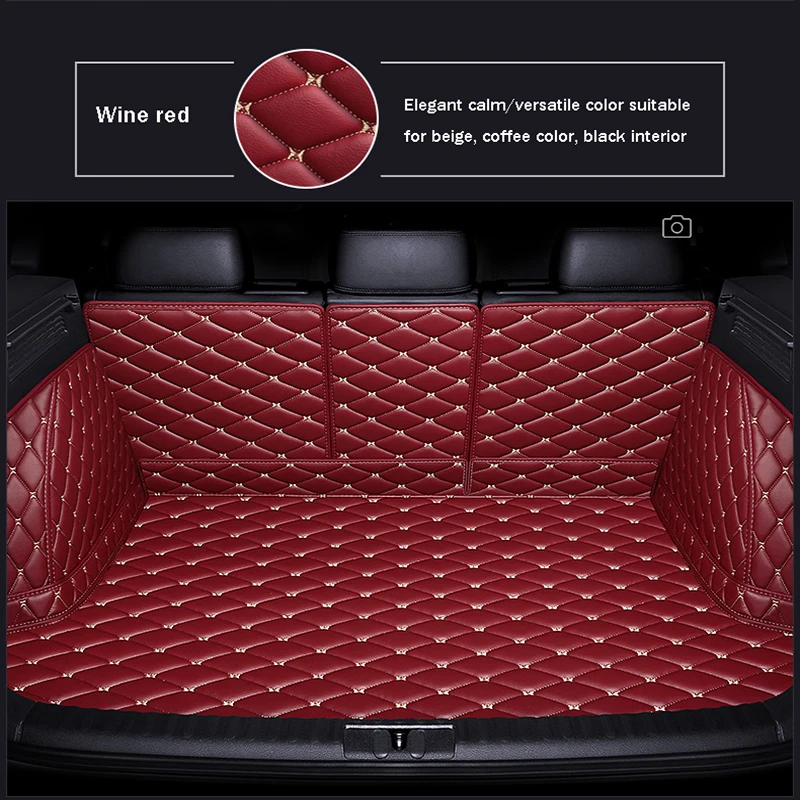 

leather full surround trunk mat for Volkswagen All Models polo golf tiguan Passat jetta touran touareg vw Phaeton car styling