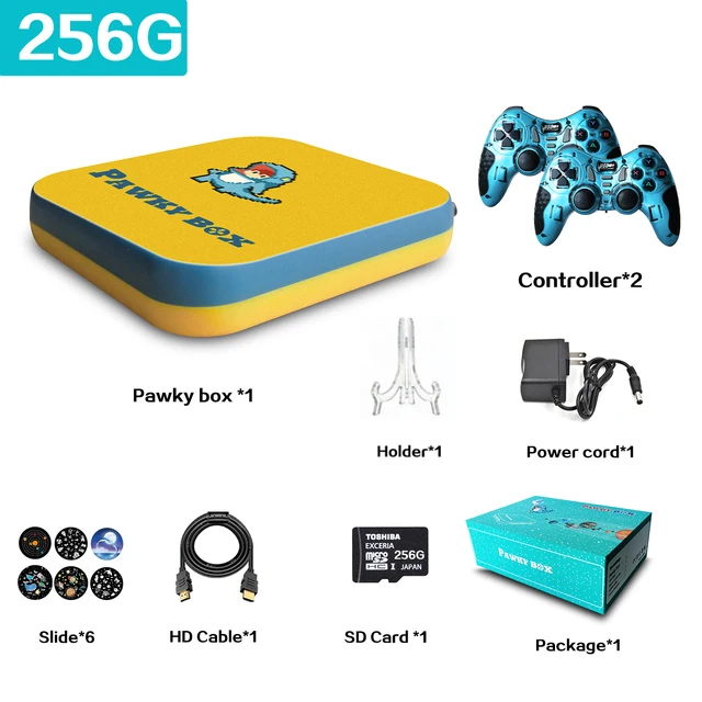 

Pawky Box Super Game Console For PS1/DC/N64/PSP 50000+ Retro Games Player With Wireless Controllers 4K Wifi TV Video Gaming