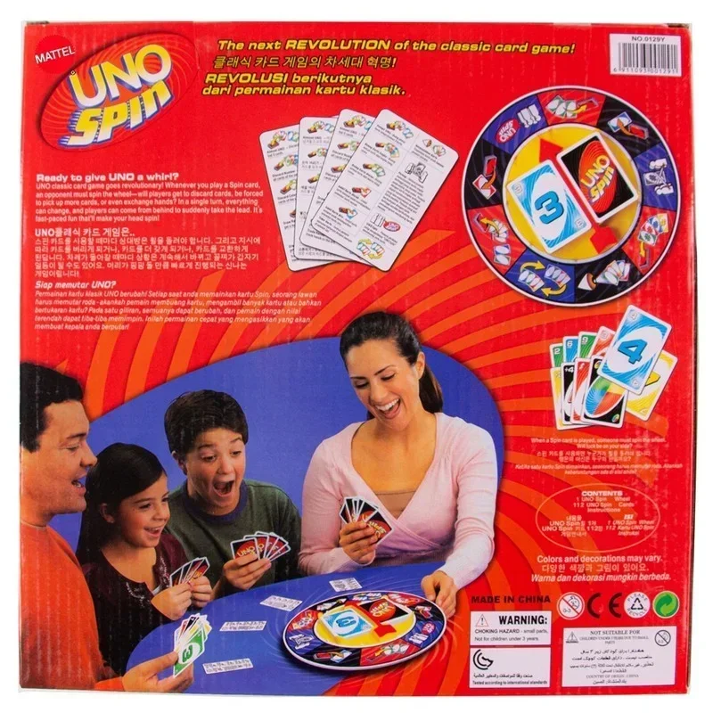 UNO Games SPIN Card Board Game Family Funny Entertainment Poker Playing Cards Toys Children Birthday Halloween Gifts playing cards card games board games
