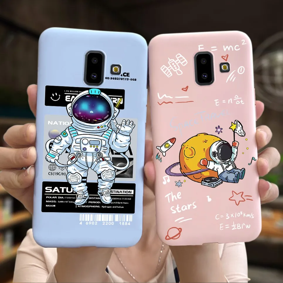 Per Samsung Galaxy J6 Plus Cover Astronaut Children'S Fashion Cartoon Phone Case Soft Silicone Soft Funda Per Samsung J6 J6 + 2018