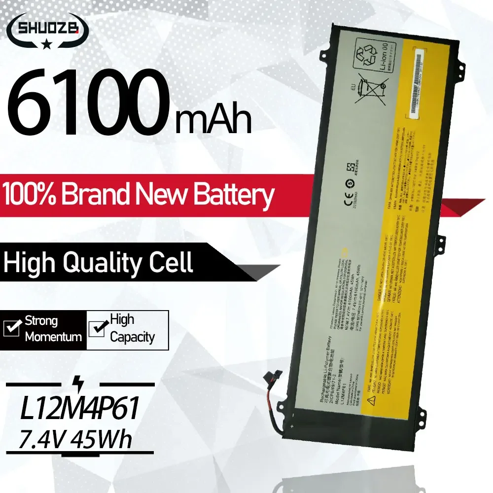 New L12M4P61 L12L4P61 Laptop Battery For Lenovo IdeaPad U330 U330P U330T 2ICP6/69/71-2 SHUOZB 7.4V 45Wh 6100mAh Free Tools 1