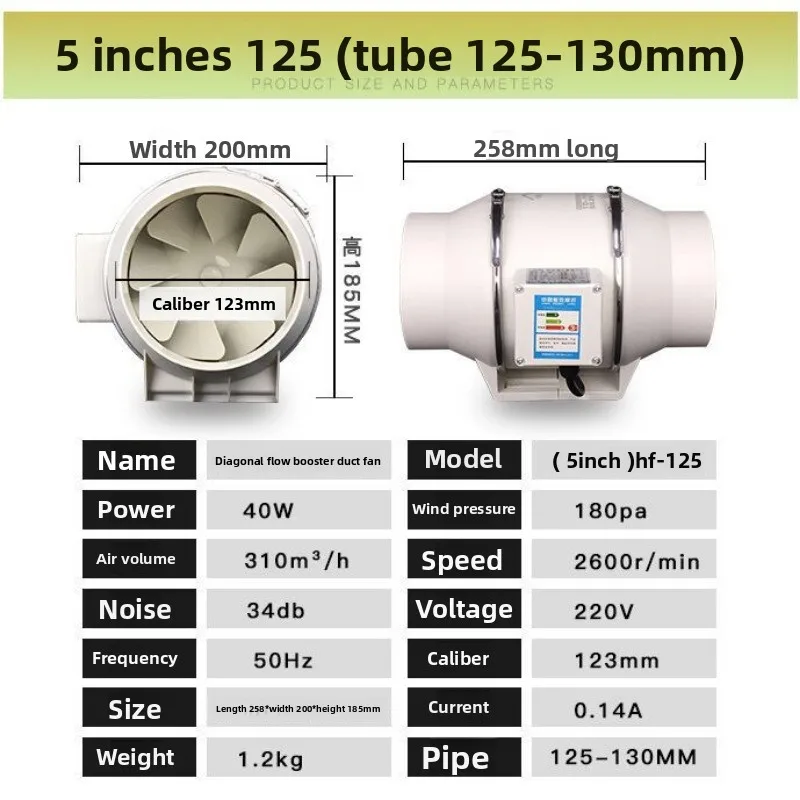 مروحة أنبوب العادم مروحة التهوية مروحة الأنابيب مر...