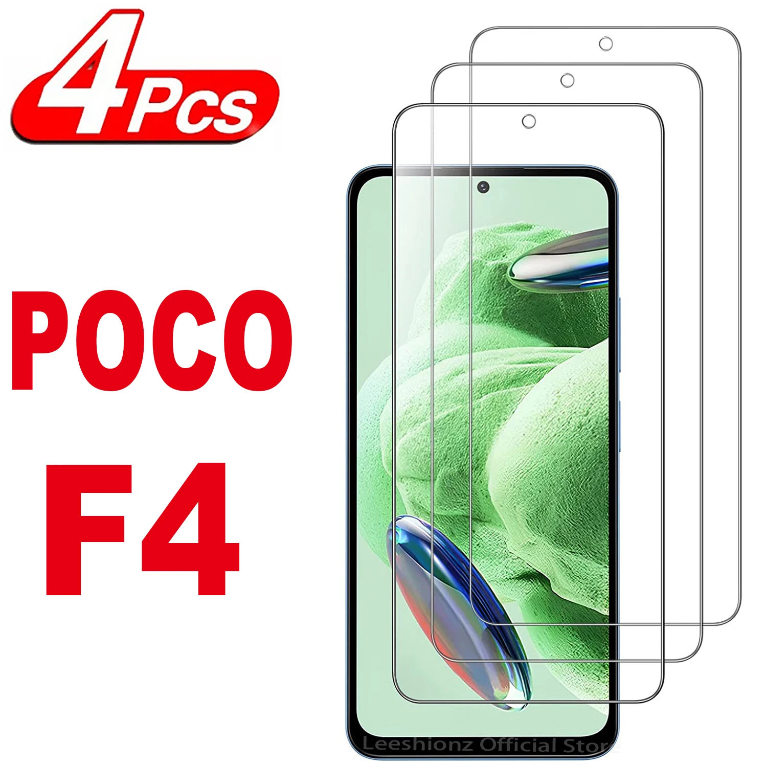 

4Pcs Screen Protector Glass For Xiaomi Poco F4 F3 GT Poco M3 M4 X4 Pro 4G X3 Pro X3 NFC Tempered Glass Film