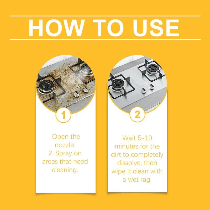 kitchen heavy oil cleaner degreaser Removes Grease Grime Stains pots and pans grease cleaner kitchen foam home supplies