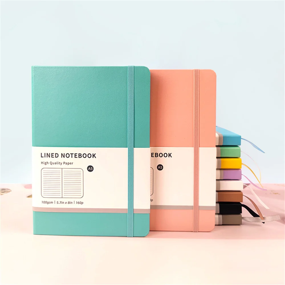 A5 Notebooks and Journals Macaron Color Small Diary Notepads Sketchbook Kawaii Stationery Writing Pads Office School Supplies
