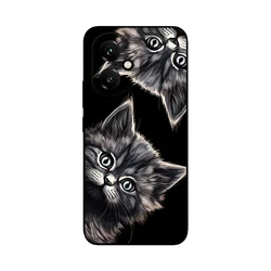 Cute Cat Soft TPU Silicone Protective Phone Case - Durable Back Cover in a Playful Design for Honor 400 Pro (12)
