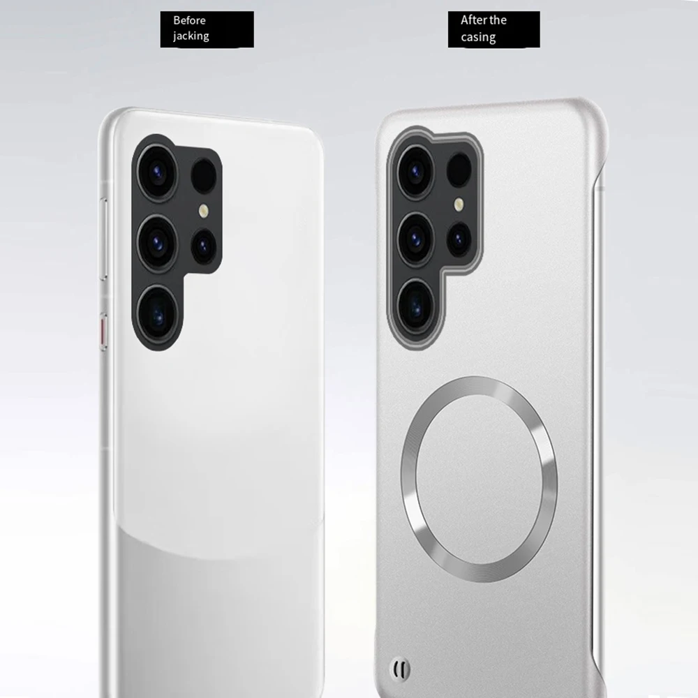 Frameless Ultra Thin Matte Magnetic Case - Protective Hard PC Back Cover