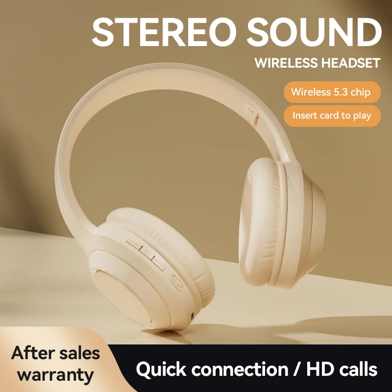 

Headset High-Color Full Package Ear Gaming Foldable Plug-In Headset Bluetooth-Compatible Headphone