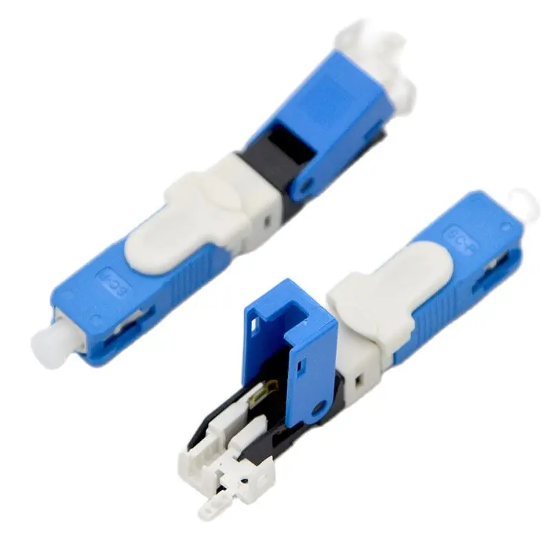 100pcs Fiber Optic Quick Connector ESC250D SC/UPC/APC FTTH Embedded Field Assembled Single Mode Optic Equipment Adapter