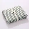 Washed Cotton Bedding Sheets Bedroom Household Plaid Flat Sheet Soft King Queen Full Size Students Dormitory Mattress Cover New 4