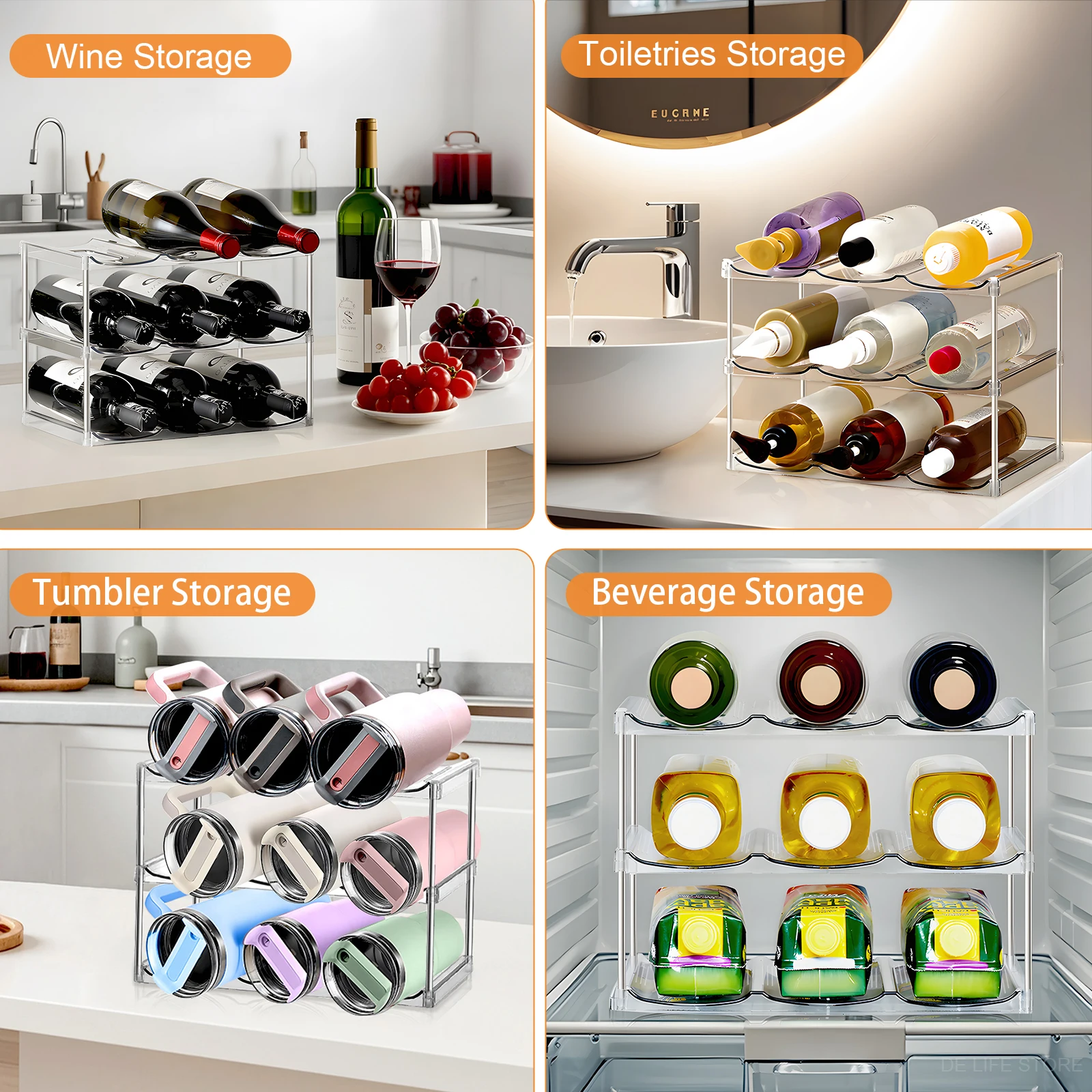 Stackable Water Bottle Organizer 6