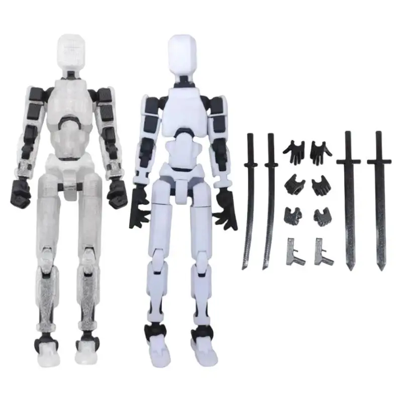 

3D Printed Action Figure Dynamic Movable Desktop Robot DIY Desk Decoration toyset Adjustable Articulated body hand painted toy