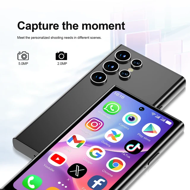 SERVO -Mini Smartphone Android S27, Petit Smartphone, 3G, WCDMA, 16 Go, Dean Play, PRWiFi, Déverrouillage du visage, 4.0 ", Téléphone portable mignon, Touristes, EpiStandby 3